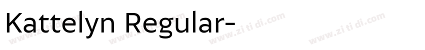 Kattelyn Regular字体转换